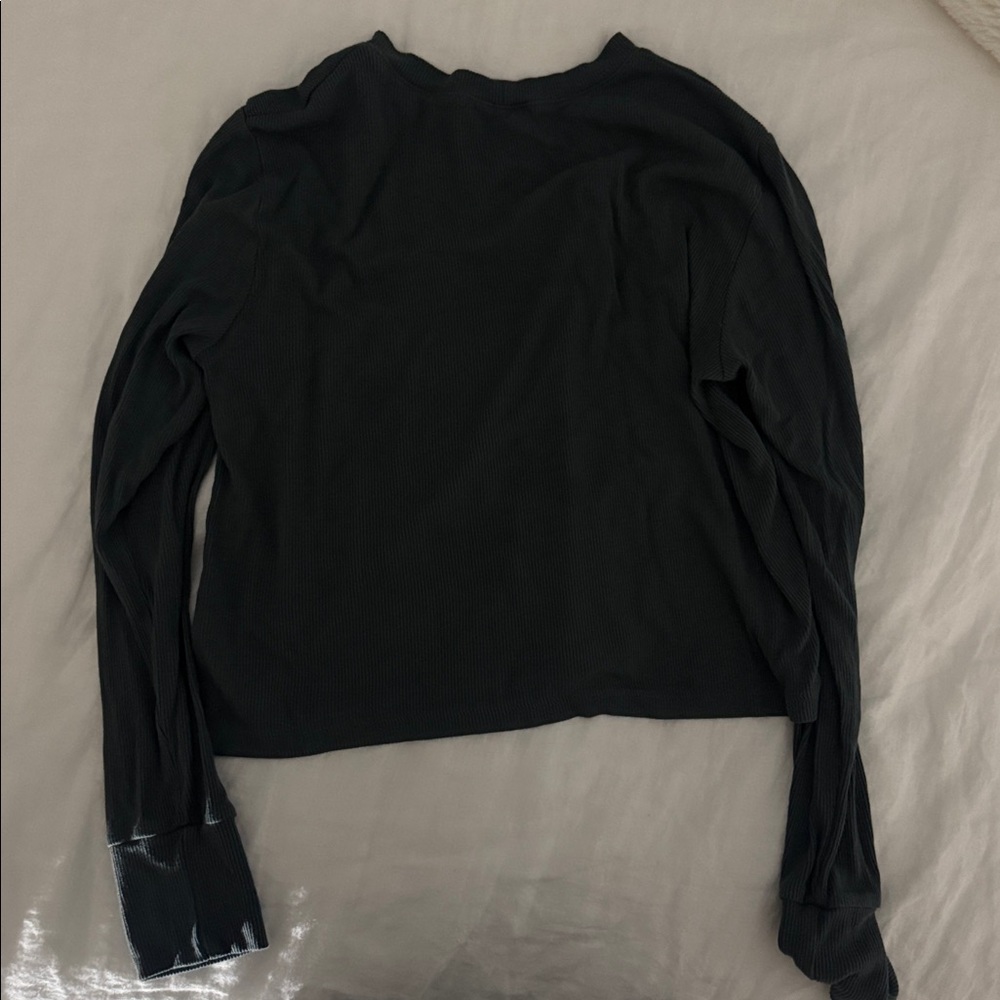 LNA Green Ribbed Top - Picture 4 of 6